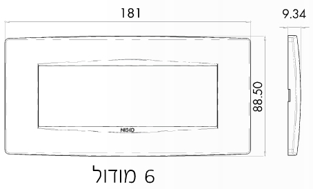 מידות מסגרת 6 מודול דגם SEE ל-Nisko Switches