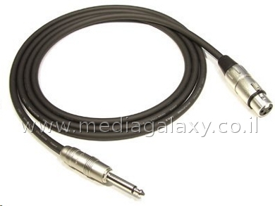 כבל אודיו איכותי PL-6.35 זכר ל-XLR נקבה תוצרת Kirlin