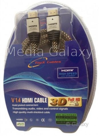 כבל HDMI מקצועי בתקן 1.4 תוצרת TOPX