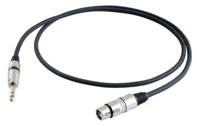 כבל אודיו איכותי PL-6.35 זכר ל-XLR נקבה  תוצרת Pure Acoustics