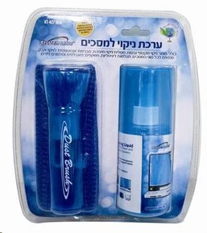 ערכת ניקוי למסכי LCD ופלזמה - 3 חלקים