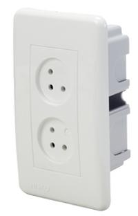 שקע חשמל כפול תחת הטיח Home & Office ניסקו