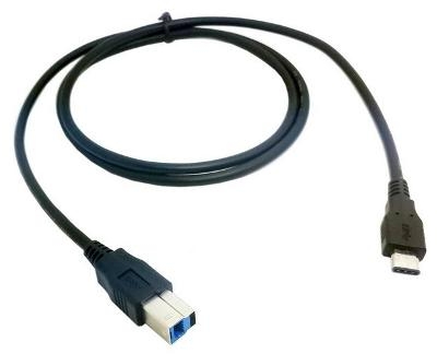 כבל USB-3.1 עם חיבור Type C זכר לחיבור Type B זכר