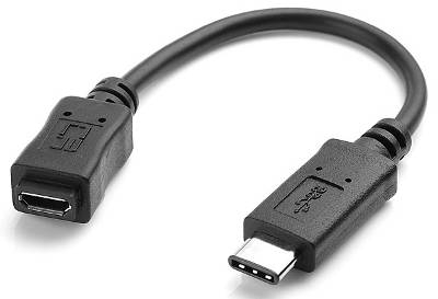 כבל מתאם micro USB נקבה, לחיבור USB 3.1 Type C