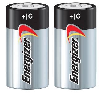 2 סוללות C מסידרת MAX של Energizer