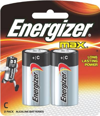 זוג סוללות אלקליין C מתוצרת Energizer