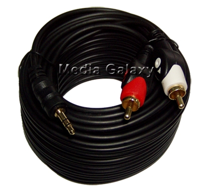 כבל באורך 10 מטר 3.5mm PL ל-2RCA