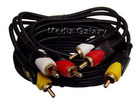 כבל באורך 3 מטר 3RCA ל-3RCA