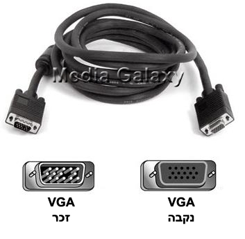 כבל מאריך למסך תוצרת HQ דגם CABLE-178/5 (זכר-נקבה)