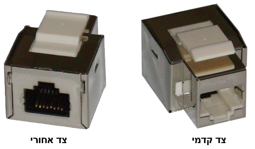 שקע קיסטון RJ45 מקטגוריה CAT5e נקבה-נקבה