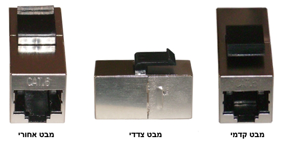 שקע קיסטון RJ45 מקטגוריה CAT6 נקבה-נקבה