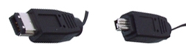 קונקטור Firewire עם 4 פינים ו-6 פינים
