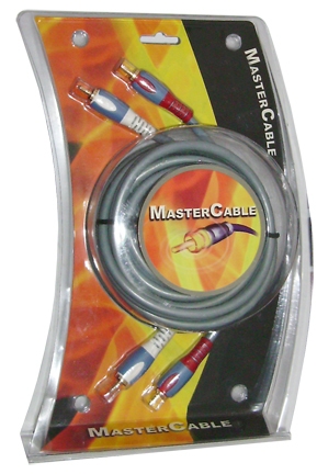 כבל באורך 5 מטר 2RCA ל-2RCA תוצרת MasterCable באריזה מקורית