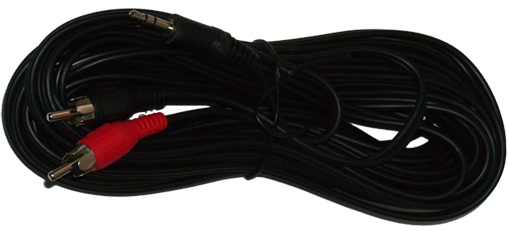 כבל באורך 10 מטר 3.5mm PL ל-2RCA