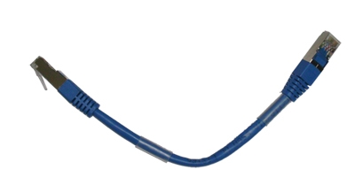 כבל רשת מסוכך FTP בצבע כחול CAT5e - אורך 25 סנטימטר