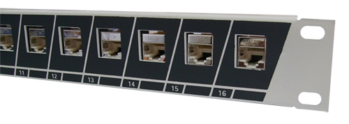 מבט קדמי - פנל רשת RJ45 CAT5e מסוכך חיבור נקבה